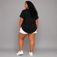 Summer Vibes Dipped-Hem T-Shirt