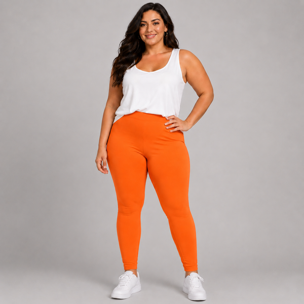 High Waisted Plain Leggings