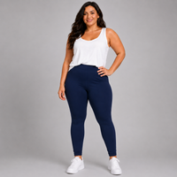 High Waisted Plain Leggings