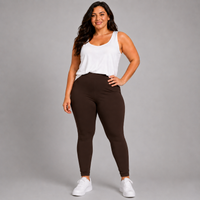 High Waisted Plain Leggings