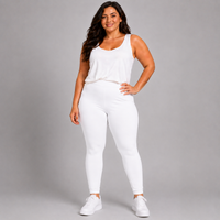 High Waisted Plain Leggings