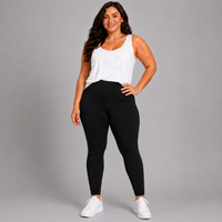 High Waisted Plain Leggings