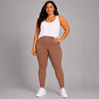 High Waisted Plain Leggings