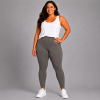 High Waisted Plain Leggings