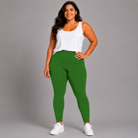 High Waisted Plain Leggings