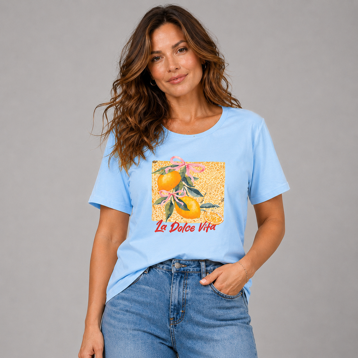 Oversized T-shirt with Lemon Print