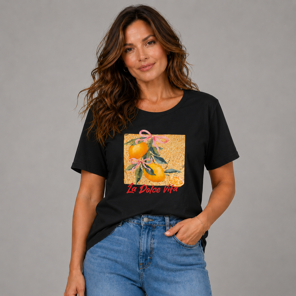 Oversized T-shirt with Lemon Print