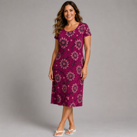 Short Sleeve Floral T‑Shirt Dress