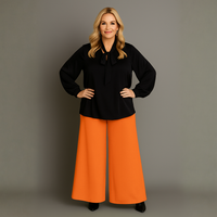 Wide Leg High Waist Palazzo Trousers