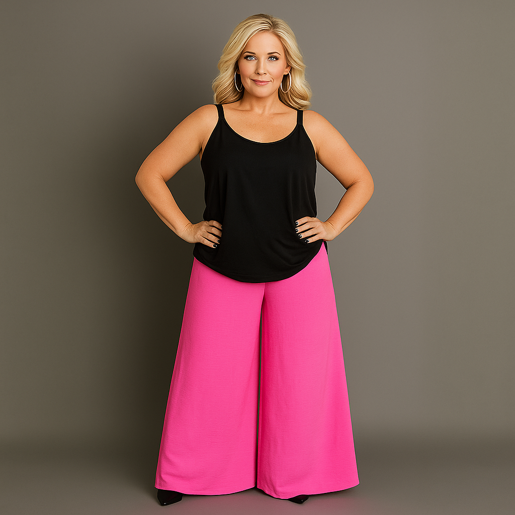 Wide Leg High Waist Palazzo Trousers