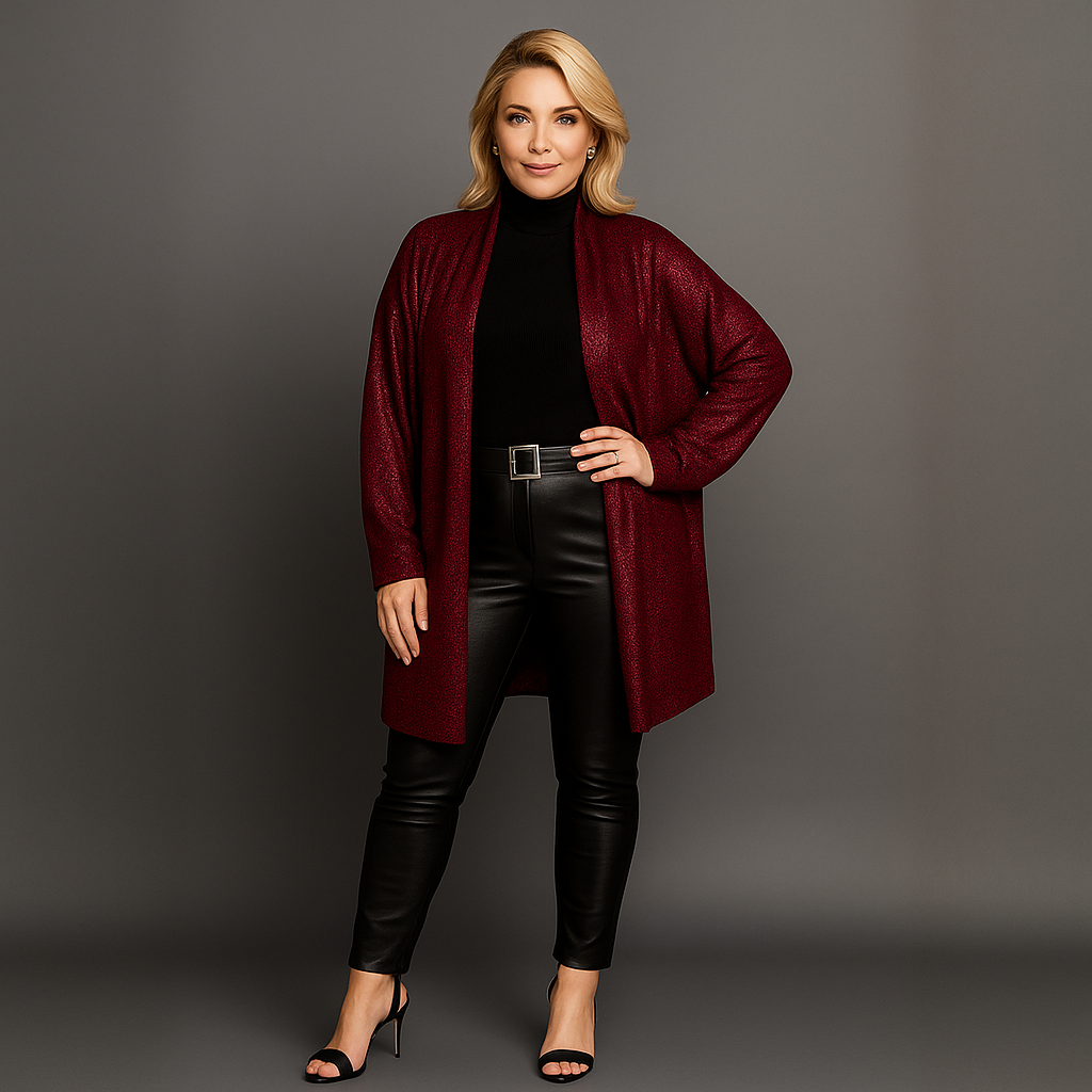 Shimmer Roll Neck Evening Jacket