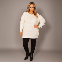Tassel Covered Long Length Jumper
