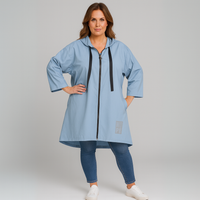 A-Line Dipped Hem Rain Mac