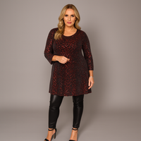 Sequin Sparkly Long Sleeve Swing Top