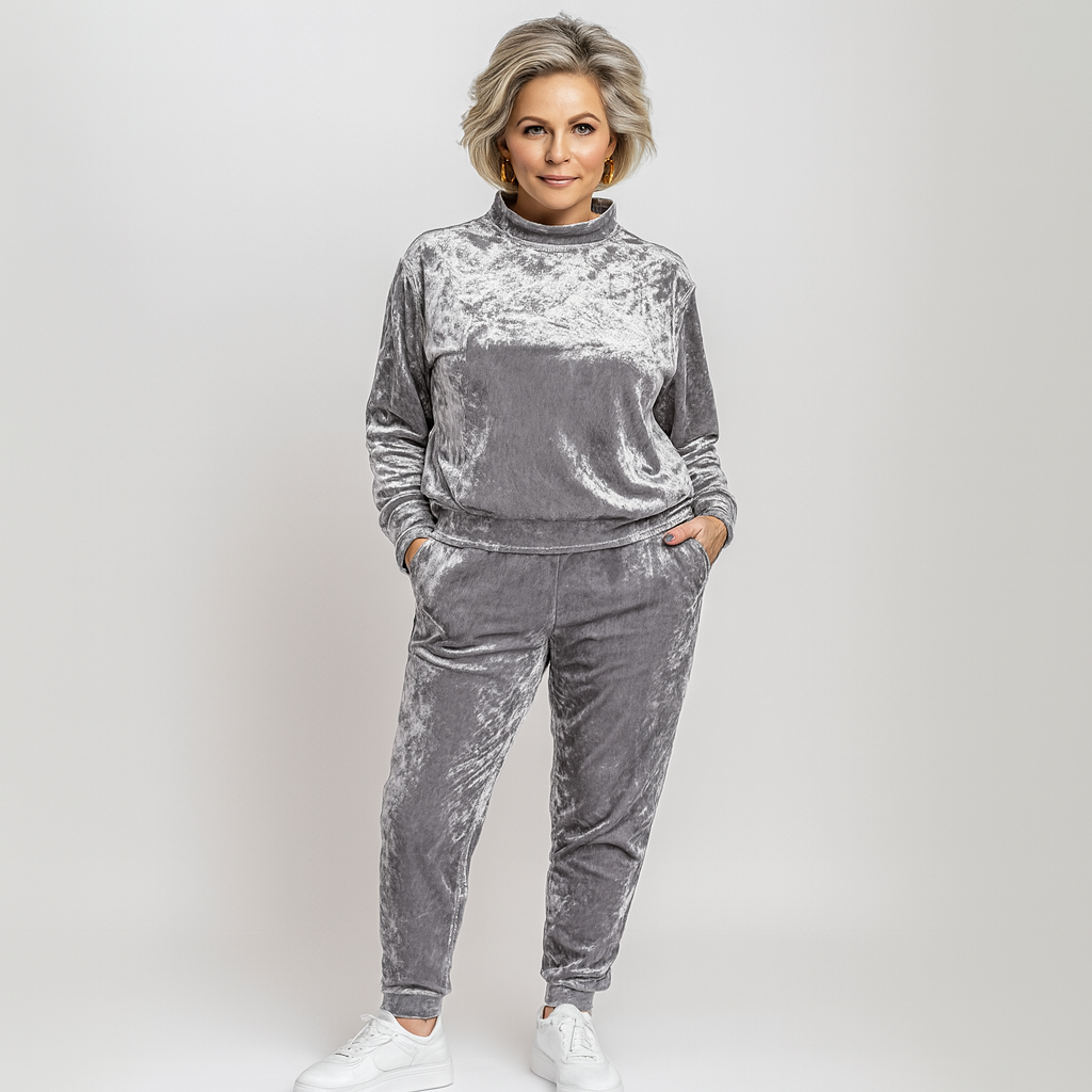 Luxurious Crushed Velvet Tracksuit