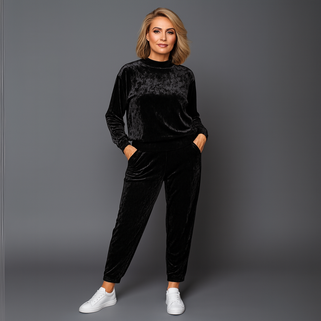 Luxurious Crushed Velvet Tracksuit