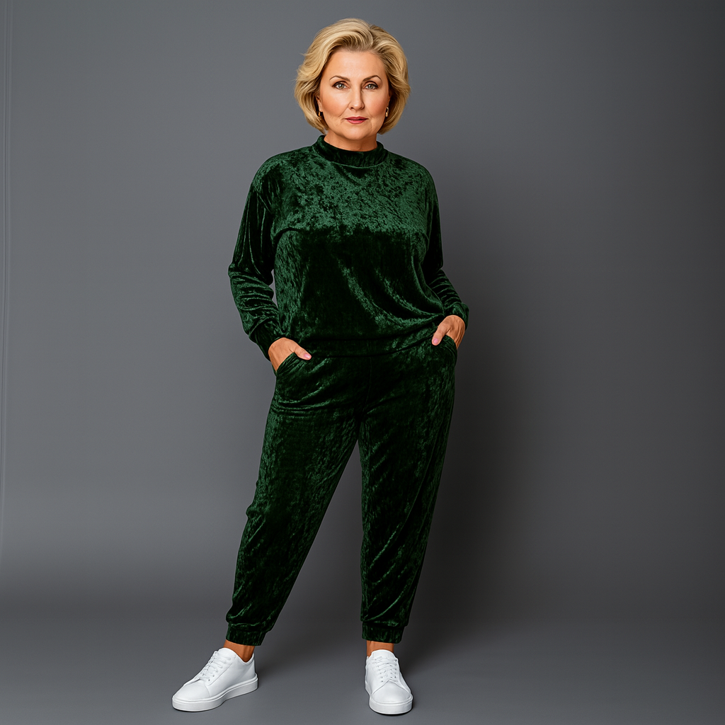 Luxurious Crushed Velvet Tracksuit