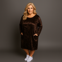 Velvet Loose Fitting Dress with Sequins
