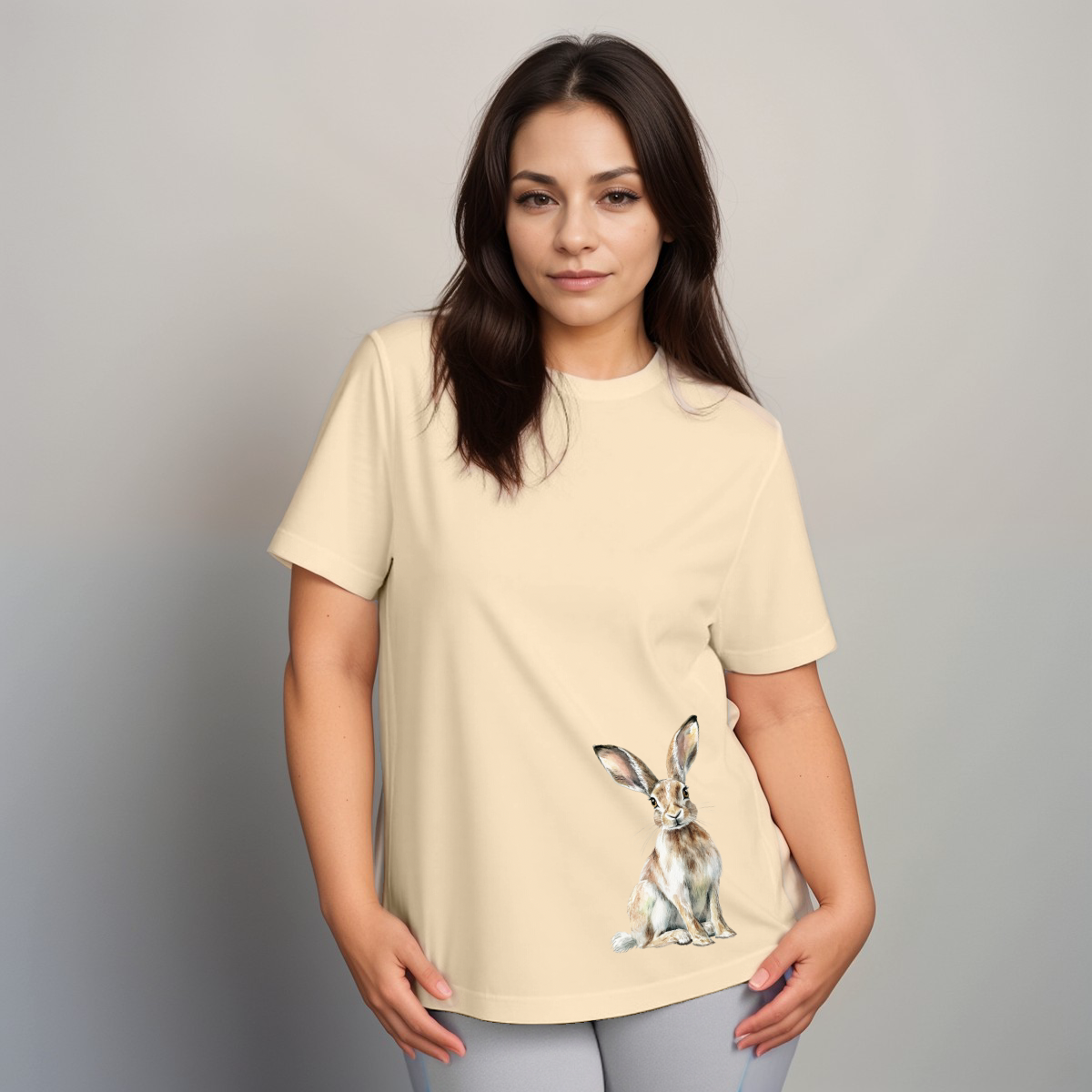 Hare Print Short Sleeve t-shirt