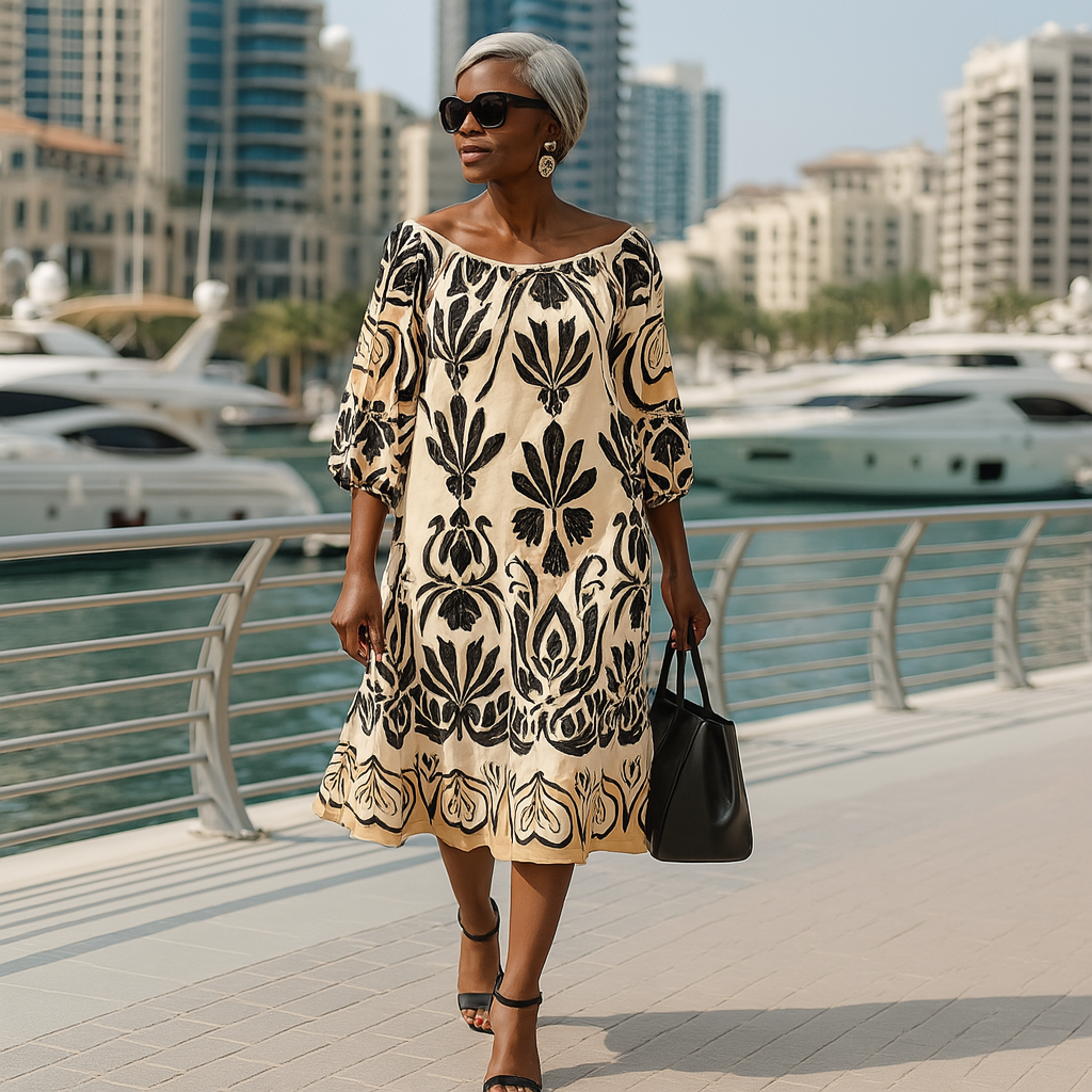 Crochet Sleeve Off-Shoulder Gypsy Dress