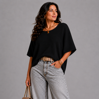 Super Soft Round Neck Short Sleeve Jumper
