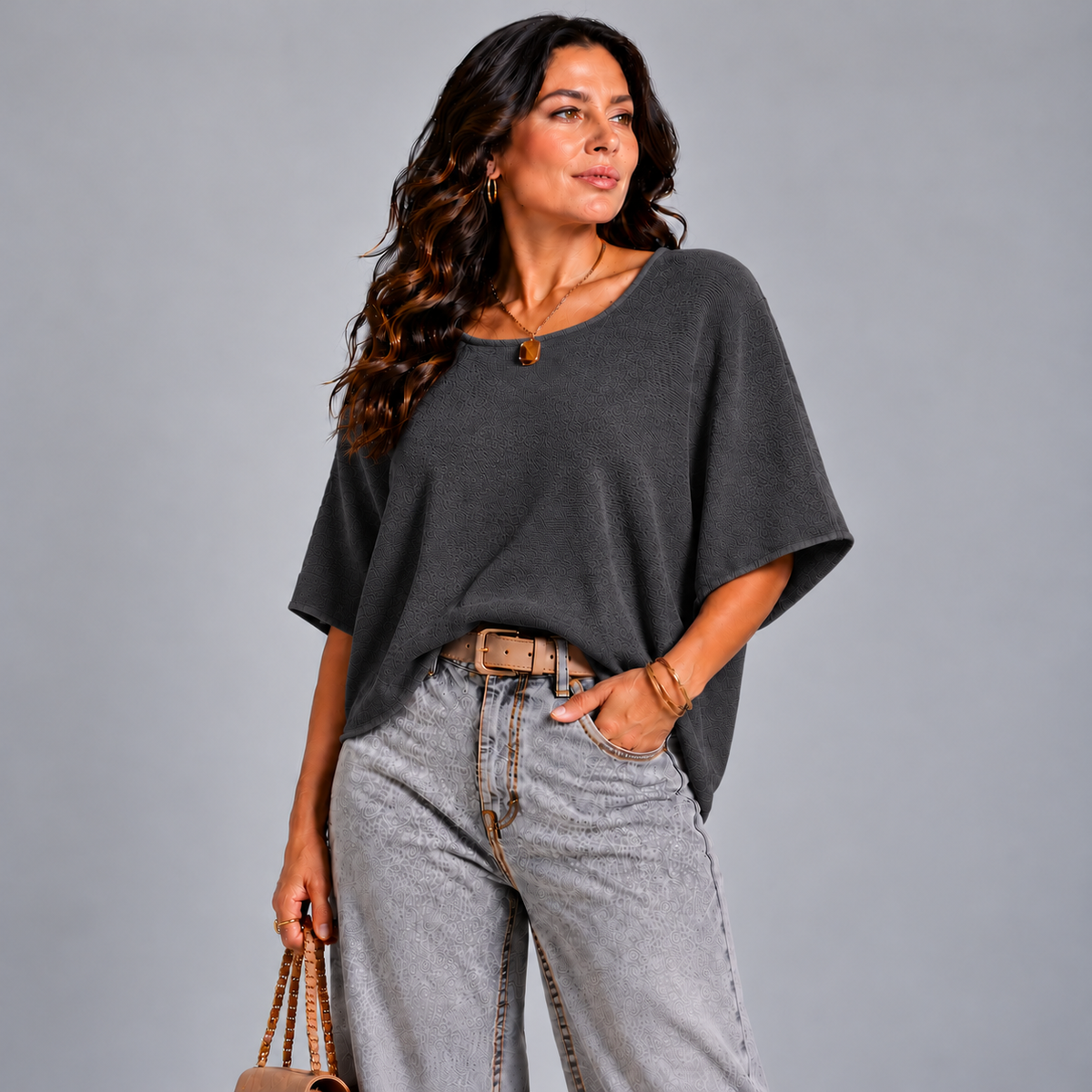 Super Soft Round Neck Short Sleeve Jumper