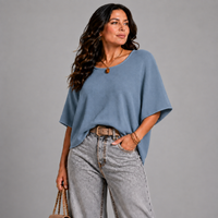 Super Soft Round Neck Short Sleeve Jumper