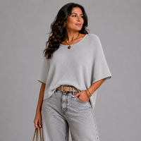 Super Soft Round Neck Short Sleeve Jumper