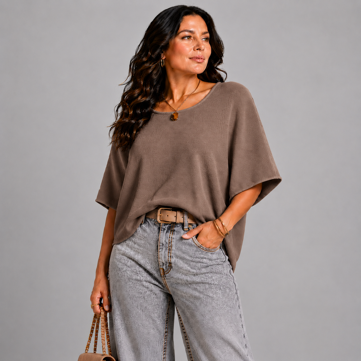 Super Soft Round Neck Short Sleeve Jumper