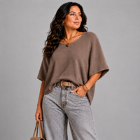 Super Soft Round Neck Short Sleeve Jumper
