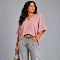 Super Soft Round Neck Short Sleeve Jumper