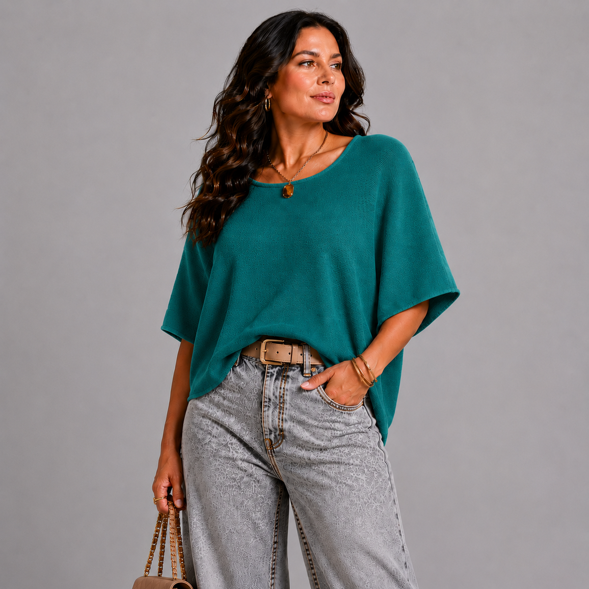 Super Soft Round Neck Short Sleeve Jumper