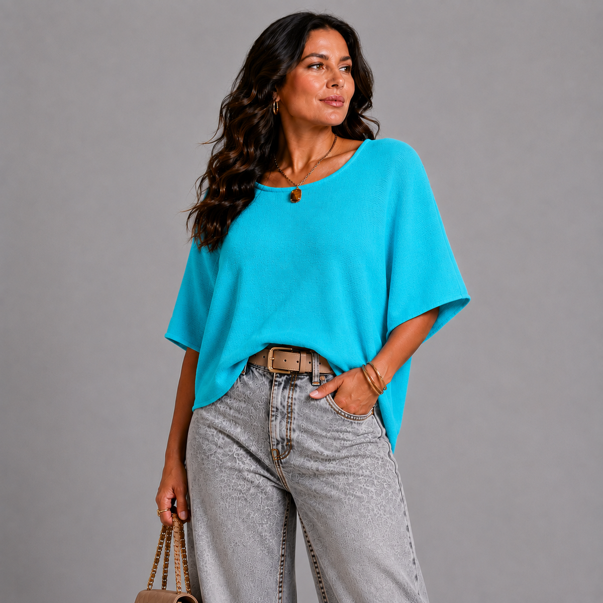 Super Soft Round Neck Short Sleeve Jumper