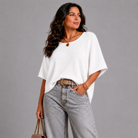 Super Soft Round Neck Short Sleeve Jumper
