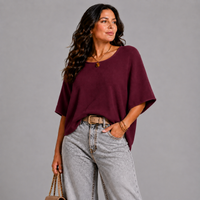 Super Soft Round Neck Short Sleeve Jumper