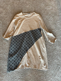 grey/black pattern dress