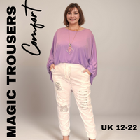 ROCKTHOSECURVES STRETCHY MAGIC TROUSERS / JEANS WITH SEQUIN PATCHES