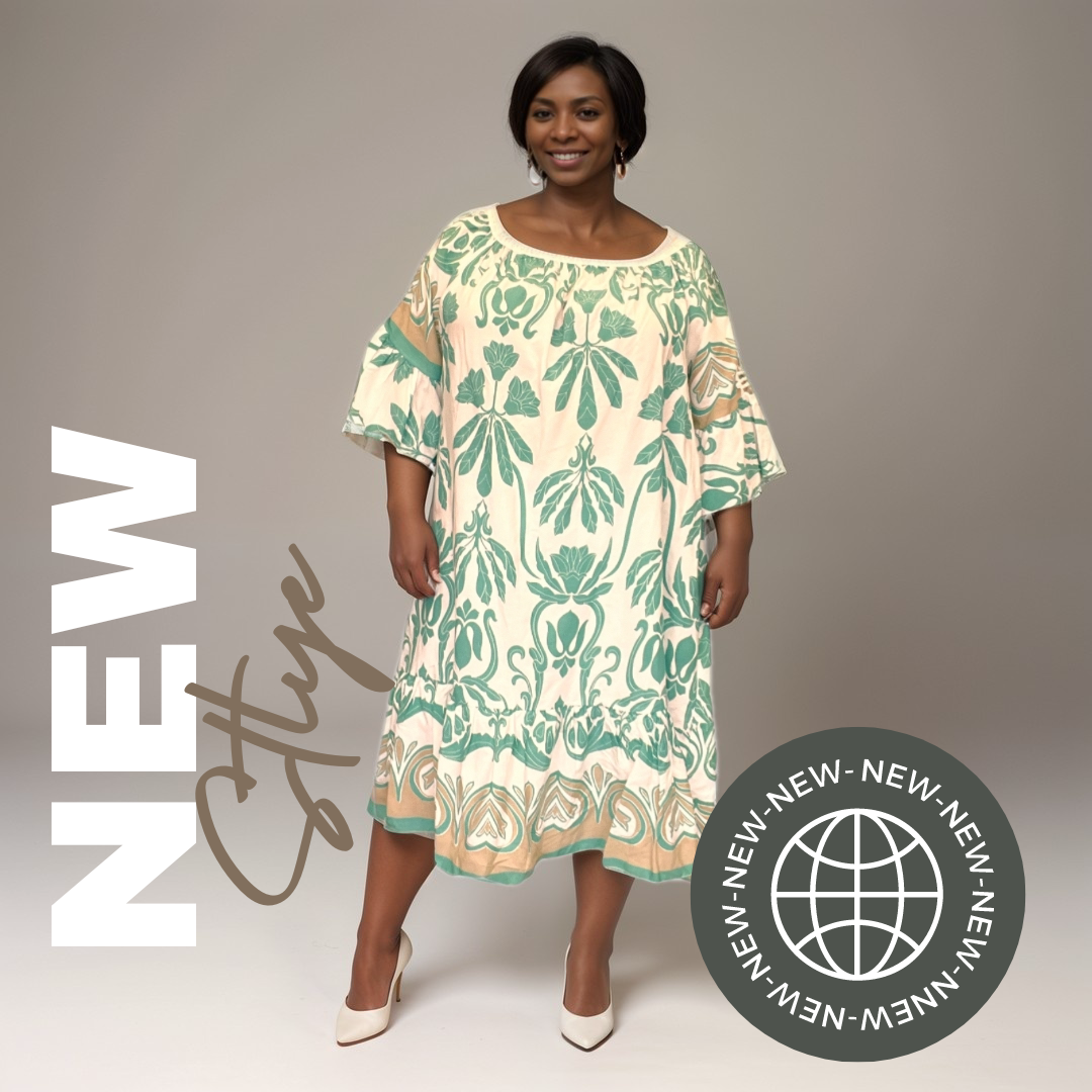 Plus-Size Crochet Sleeve Off-Shoulder Gypsy Dress