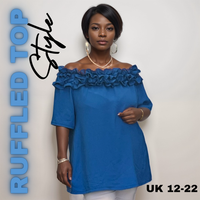 ROCKTHOSECURVES RUFFLED NECKLINE OFF SHOULDER PRETTY TOP / BLOUSE