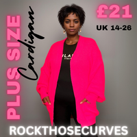 ROCKTHOSECURVES OPEN FRONT CARDIGAN WITH FRONT POCKETS