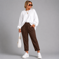 Plain Elasticated Waist Joggers with Pockets