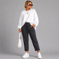 Plain Elasticated Waist Joggers with Pockets