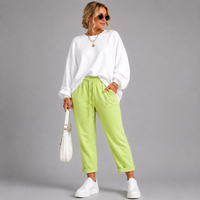 Plain Elasticated Waist Joggers with Pockets