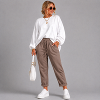 Plain Elasticated Waist Joggers with Pockets