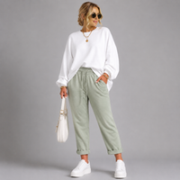 Plain Elasticated Waist Joggers with Pockets