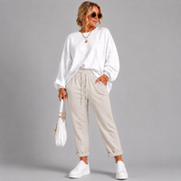 Plain Elasticated Waist Joggers with Pockets