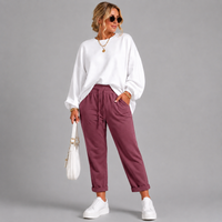 Plain Elasticated Waist Joggers with Pockets