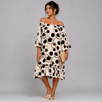 Bardot Off Shoulder Frilled Hem Summer Dress