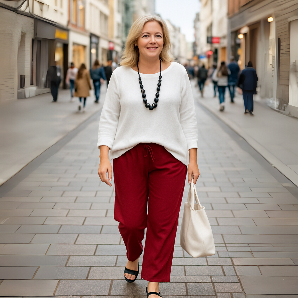 Plain Stretchy High Waist Palazzo Trousers