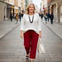 Plain Stretchy High Waist Palazzo Trousers